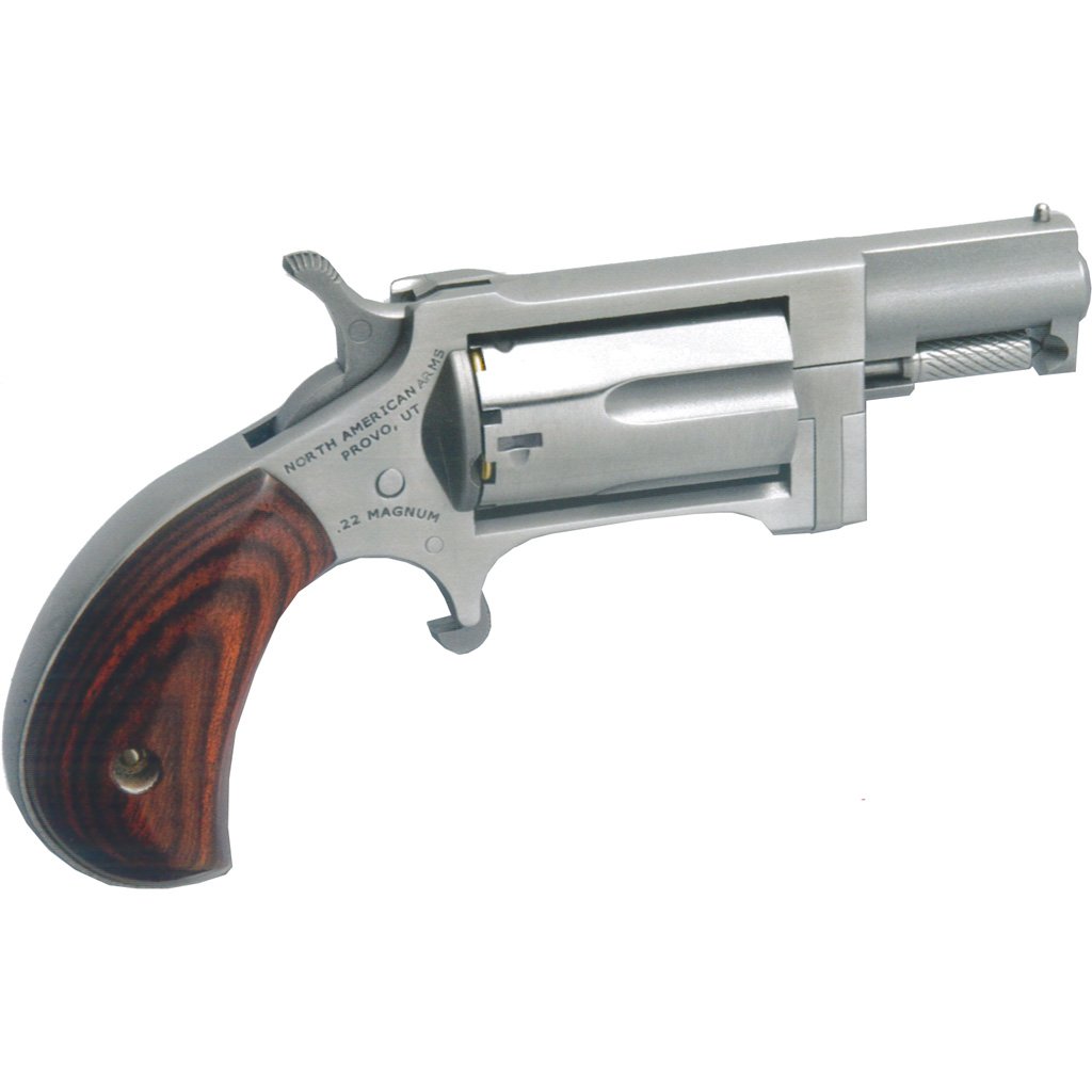 Naa Sidewinder Revolver 22 Wmr Stainless-wood 1.5 In. 5 Rd.