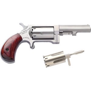 Naa Sidewinder Revolver Combo 22 Lr-.22 Wmr Stainless-wood 2.5 In. 5 Rd.