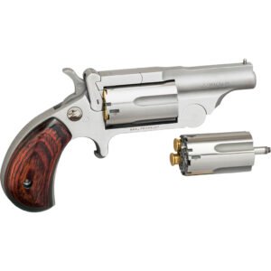 Naa Ranger Ii Revolver Combo 22 Lr-.22 Wmr Stainless-wood 1.63 In. 5 Rd.