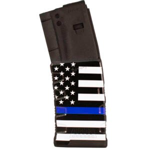Mft Extreme Duty Polymer Mag Blue Line Flag 30 Rd. 5.56x45mm-223 Rem.-300 Aac