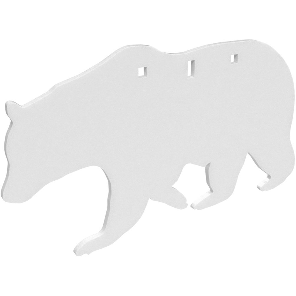 Birchwood Casey Ar500 Silhouette 3-hole Bear 3-8"