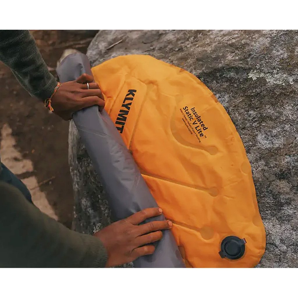 Klymit Insulated Static V Lite Sleeping Pad Mango Orange Regular - Image 2