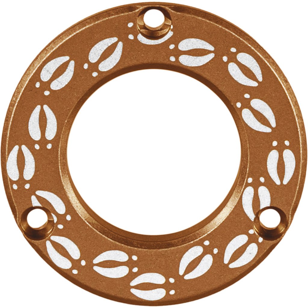 Axcel Driver Hubcap Coyote Tan W-engraving Deer Tracks Pattern