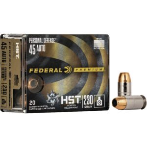 Federal Premium Personal Defense Handgun Ammo 45 Acp 230 Gr. Hst Jhp 20 Rd.