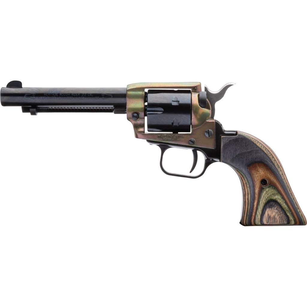 Heritage Rough Rider Revolver 22 Lr. 4.75 In. Case Hardened Camo Laminate 6 Rd.