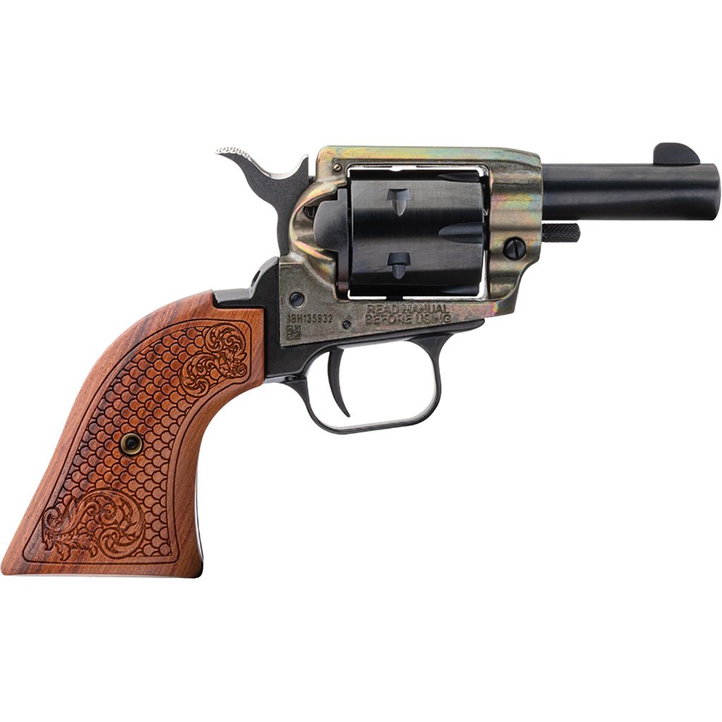Heritage Rough Rider Barkeep Revolver 22 Lr. 3 In. Black Wood Scroll 6 Rd.