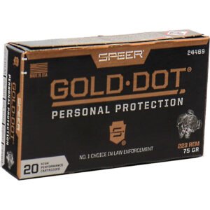 Speer Gold Dot Rifle Ammo 223 Rem. 75 Gr. Speer Gold Dot 20 Rd.