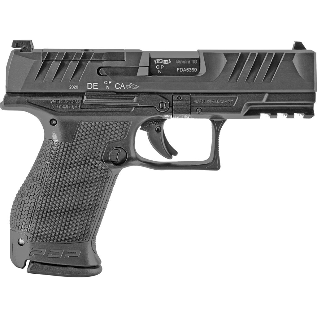 Walther Pdp Compact Optic Ready Pistol 9mm 4 In. Black 15 Rd.