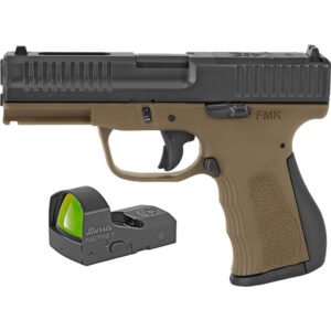 Fmk Elite Pro Pistol Package 9mm 4 In. Burnt Bronze 14 Rd. W- Optic