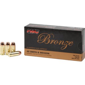 Pmc Bronze Pistol Ammo 40 S&w Fmj Fp 180 Gr. 50 Rd.