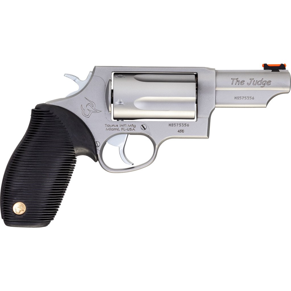 Taurus Judge Revolver 45 Colt-410 Ga. 3 In. Stainless 5 Rd. Rubber Grips