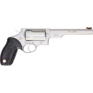 Taurus Judge Revolver 45 Lc-410 Ga. 6.5 In. Stainless 5 Rd. Rubber Grips