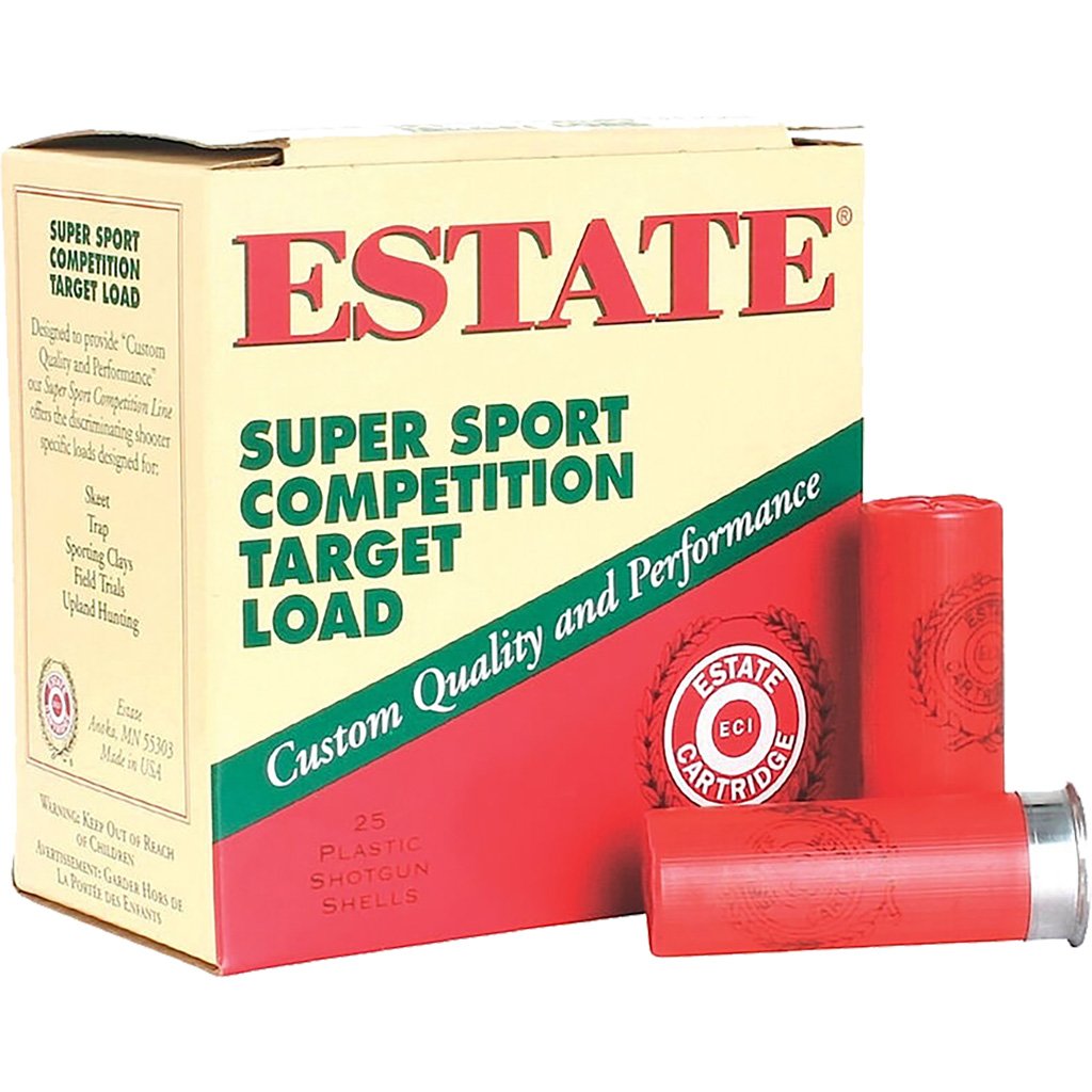 Estate Super Sport Competition Target Load 12 Ga. 2.75 In. 2 3-4 Dr. 1 1-8 Oz. 7.5 Shot 25 Rd