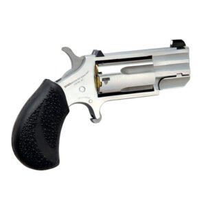 Naa Pug Revolver 22 Wmr Stainless-black Rubber 1 In. 5 Rd Xs White