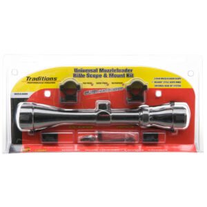 Traditions Muzzleloader Scope W-rings And Base Black 3-9x40