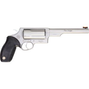 Taurus Judge Magnum Revolver 45 Colt-410 5 Rd Stainless Frame-blk Grip 6.5 In.