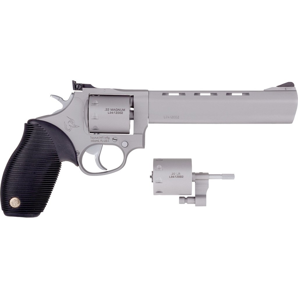 Taurus 992 Tracker Revolver 22 Lr 9 Rd Stainless Frame-blk Rubber Grip 6.5 In.
