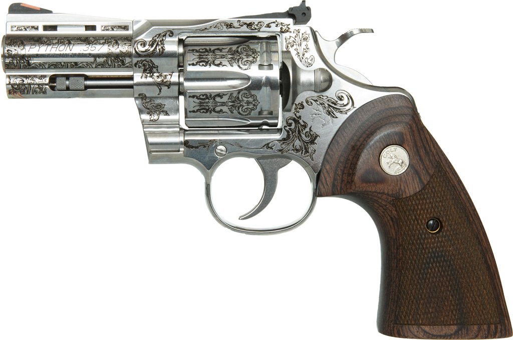 Colt Python Revolver 357 Mag 3 In Engraved Stainless 6 Rd - Image 2